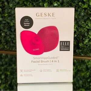 GESKE Smart App Guided Facial Brush 4 in 1 | NEW | Suction Mounted | Magenta